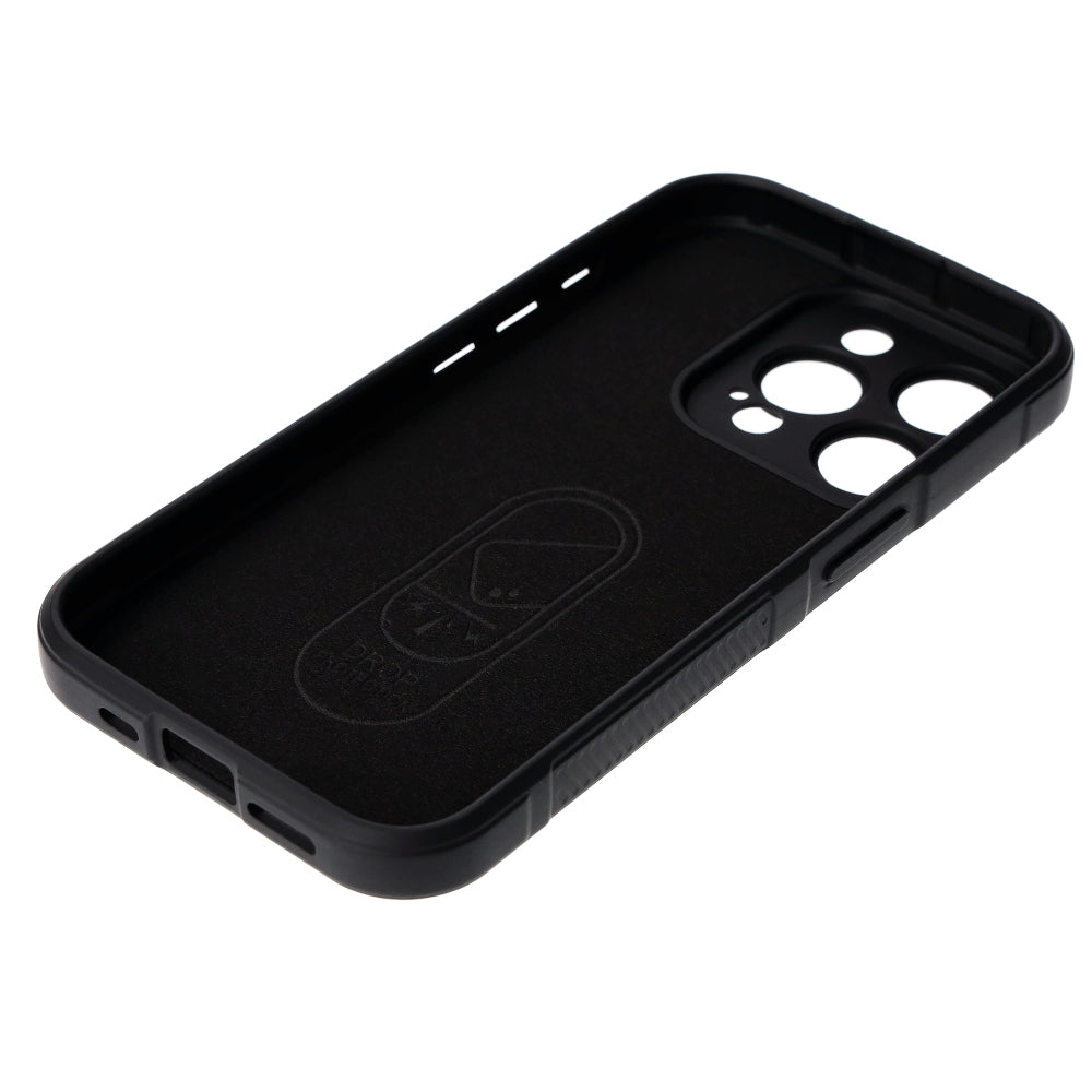 Robuste Handyhülle für iPhone 15 Pro, Bizon Case Tur, Schwarz