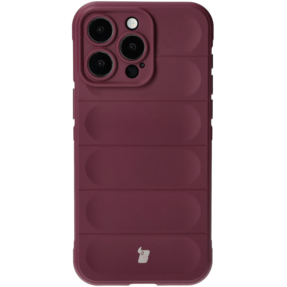Robuste Handyhülle für iPhone 15 Pro Max, Bizon Case Tur, Burgunderrot