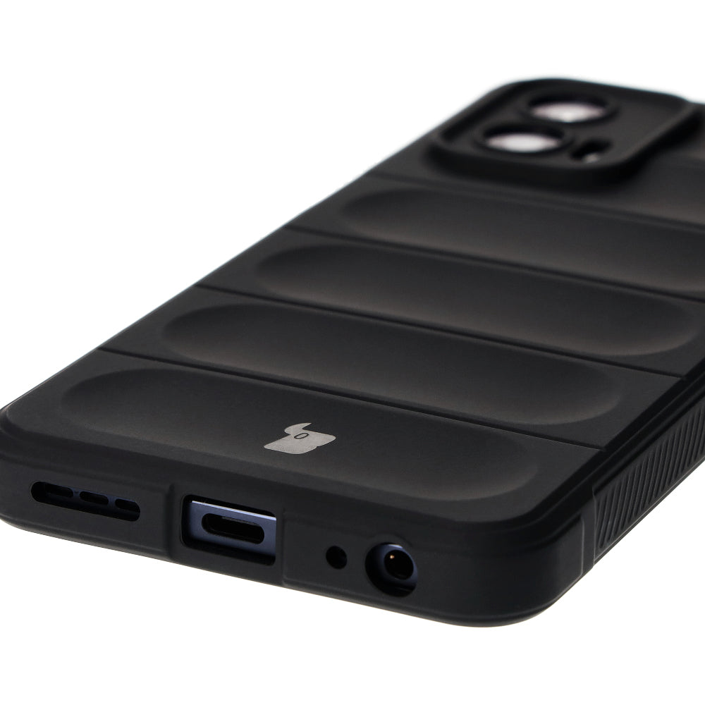 Robuste Handyhülle für Motorola Moto G73 5G, Bizon Case Tur, Schwarz