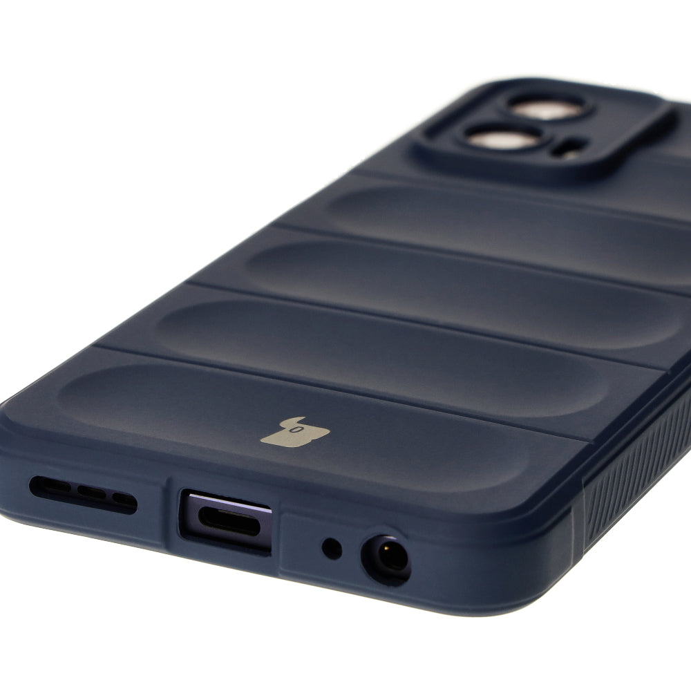 Robuste Handyhülle für Motorola Moto G73 5G, Bizon Case Tur, Dunkelblau