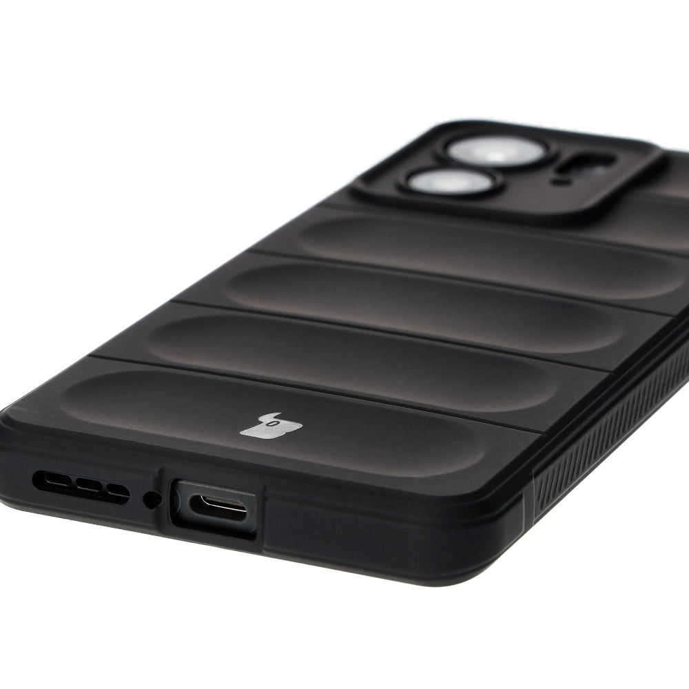 Robuste Handyhülle für Motorola Edge 40, Bizon Case Tur, Schwarz