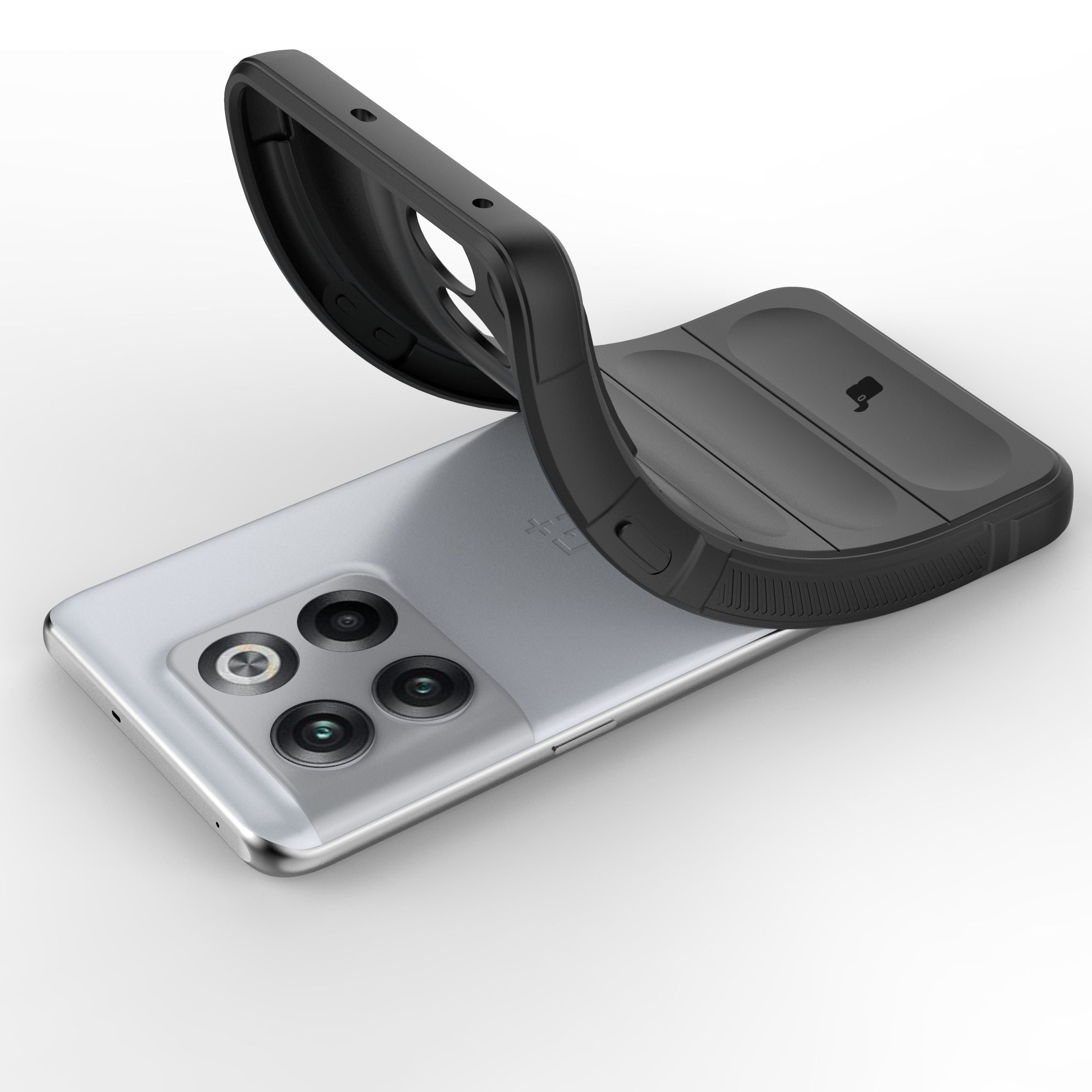 Robuste Handyhülle für OnePlus 10T, Bizon Case Tur, Schwarz