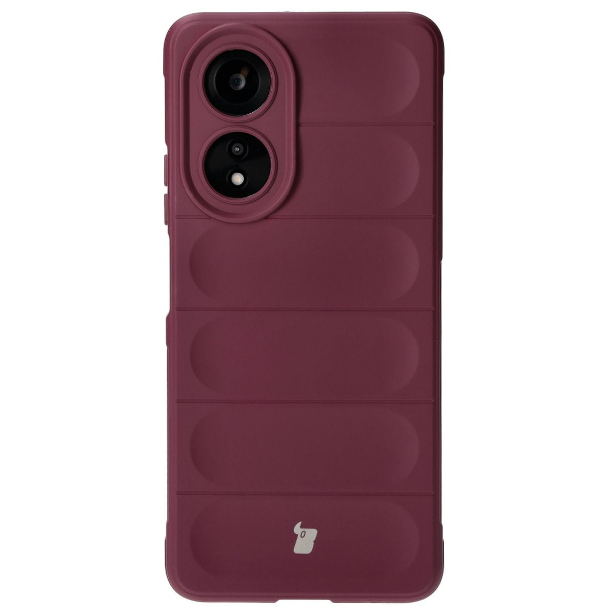 Robuste Handyhülle für Oppo A58 4G, Bizon Case Tur, Burgunderrot