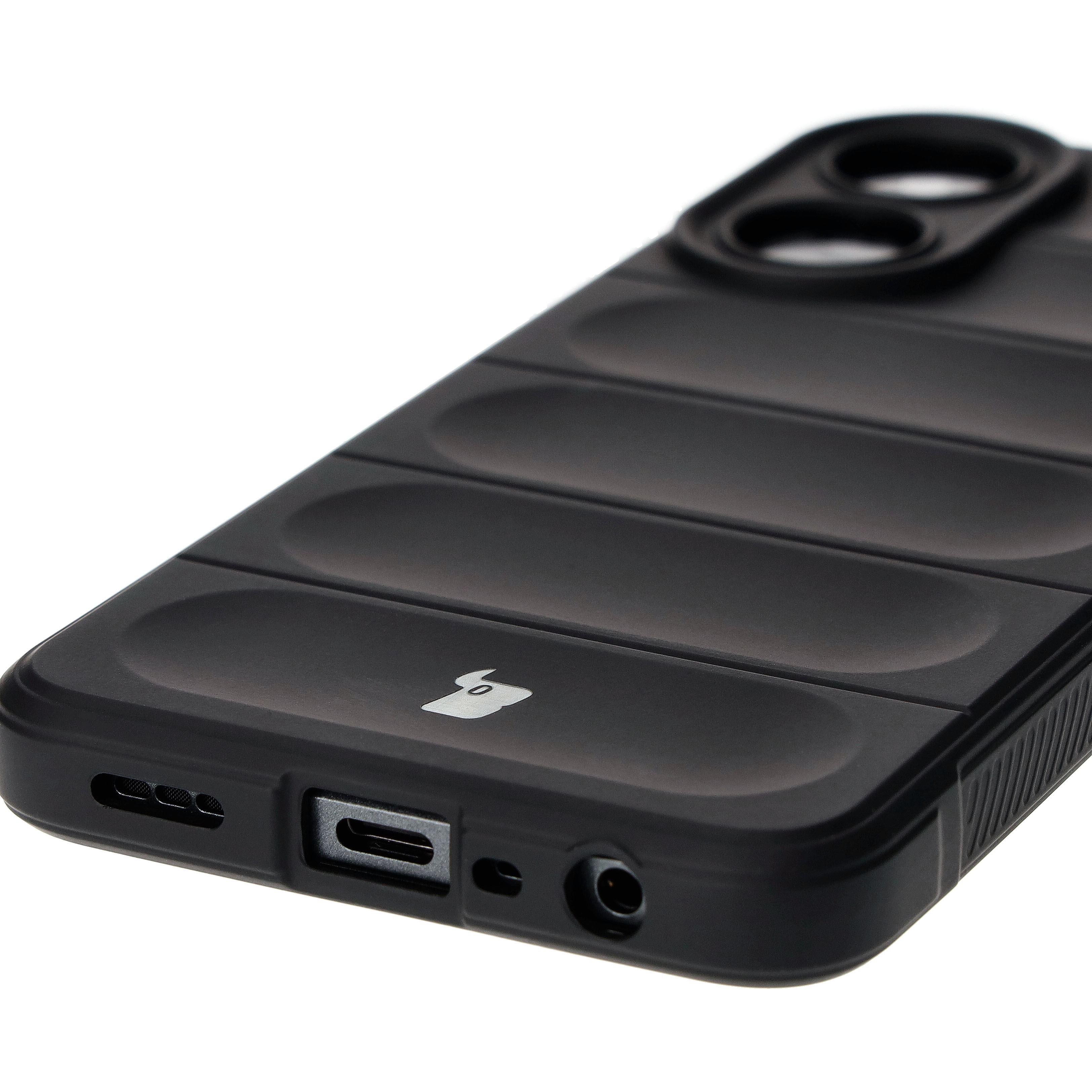 Robuste Handyhülle für Oppo A78 4G, Bizon Case Tur, Schwarz