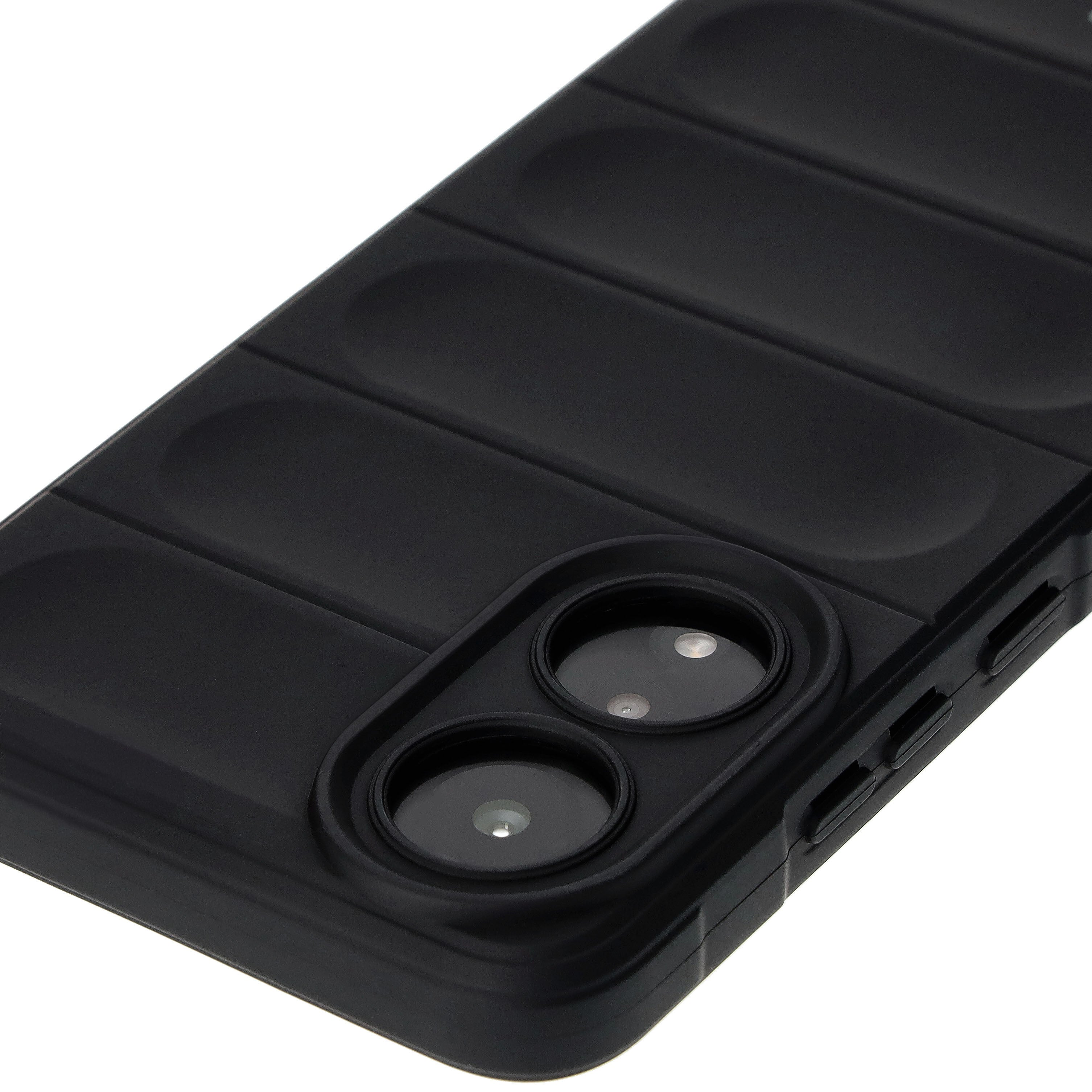 Robuste Handyhülle für Oppo A78 4G, Bizon Case Tur, Schwarz