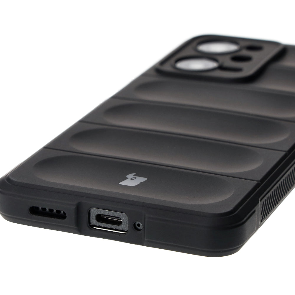 Robuste Handyhülle für Xiaomi Pocophone X5 Pro, Bizon Case Tur, Schwarz