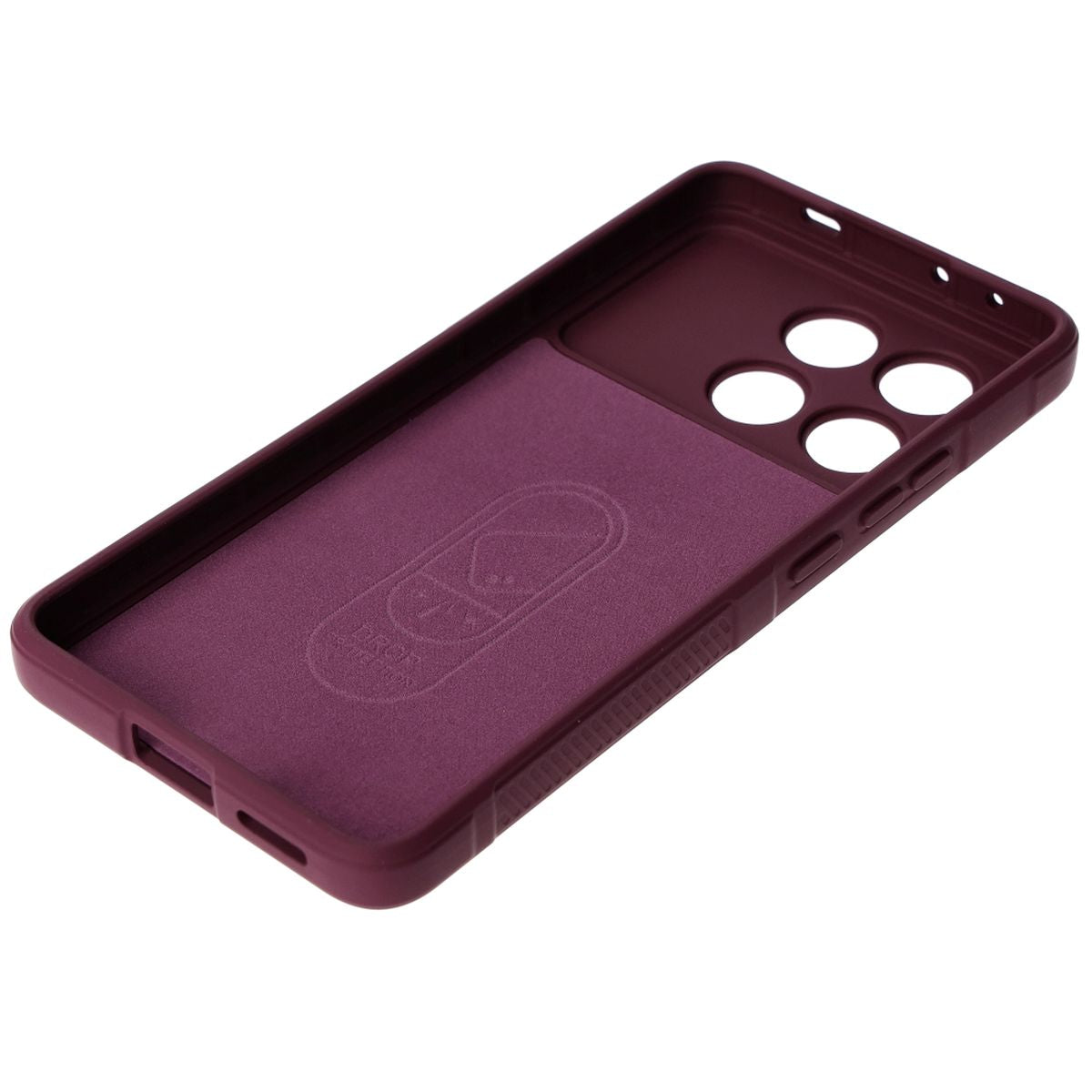 Robuste Handyhülle für Xiaomi Poco X6 Pro, Bizon Case Tur, Burgunderrot