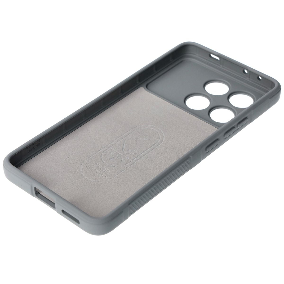 Robuste Handyhülle für Xiaomi Poco X6 Pro, Bizon Case Tur, Hellgrau