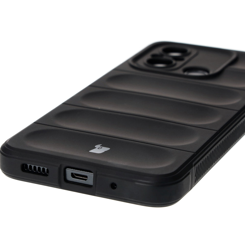 Robuste Handyhülle für Xiaomi Redmi 12C, Bizon Case Tur, Schwarz
