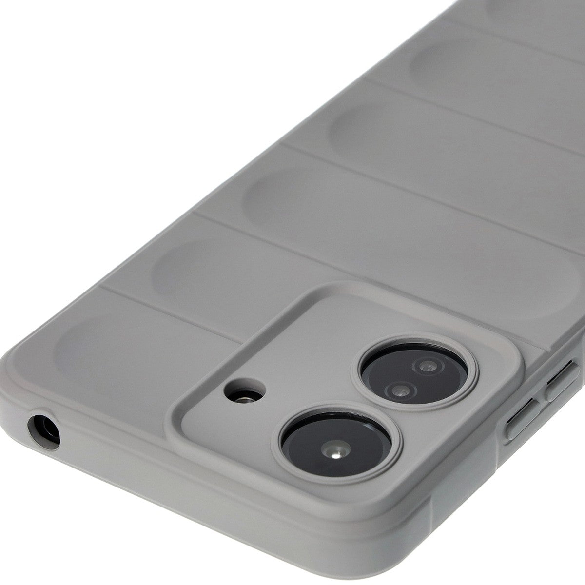 Robuste Handyhülle für Xiaomi Redmi 13C / Xiaomi Pocophone C65, Bizon Case Tur, Hellgrau