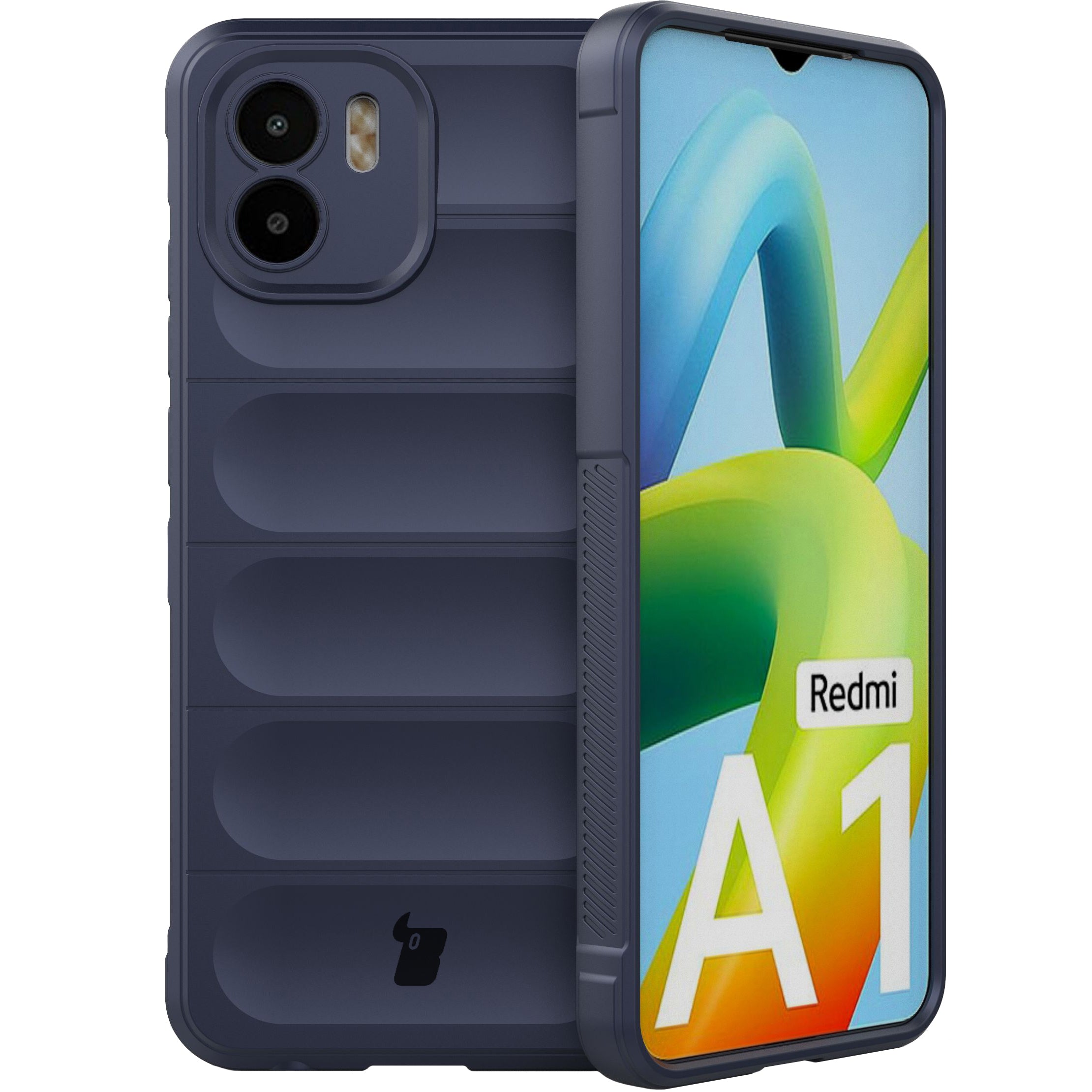 Robuste Handyhülle für Xiaomi Redmi A1, Bizon Case Tur, Dunkelblau