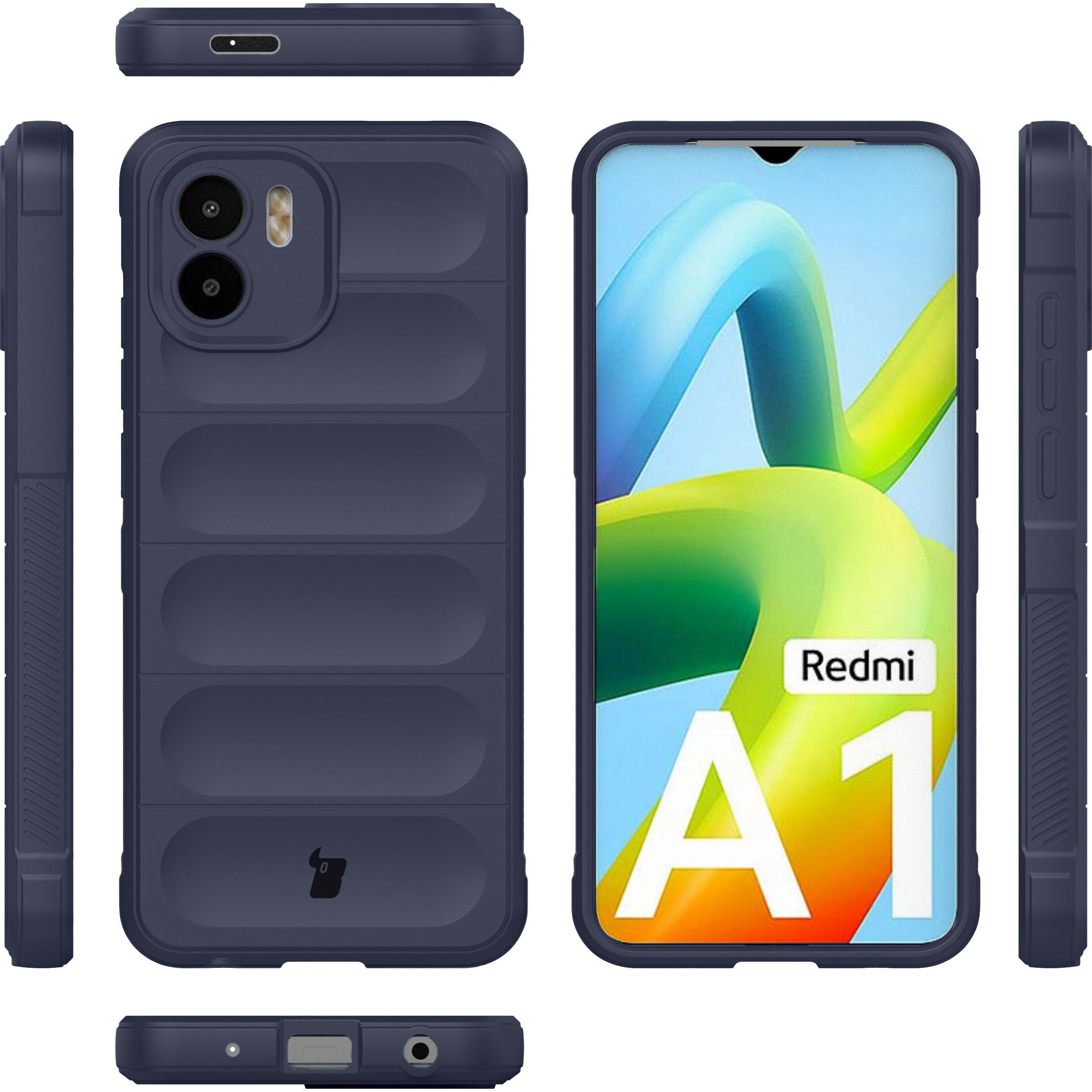 Robuste Handyhülle für Xiaomi Redmi A1, Bizon Case Tur, Dunkelblau