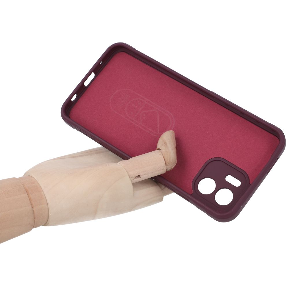 Robuste Handyhülle für Xiaomi Redmi A1, Bizon Case Tur, Burgunderrot