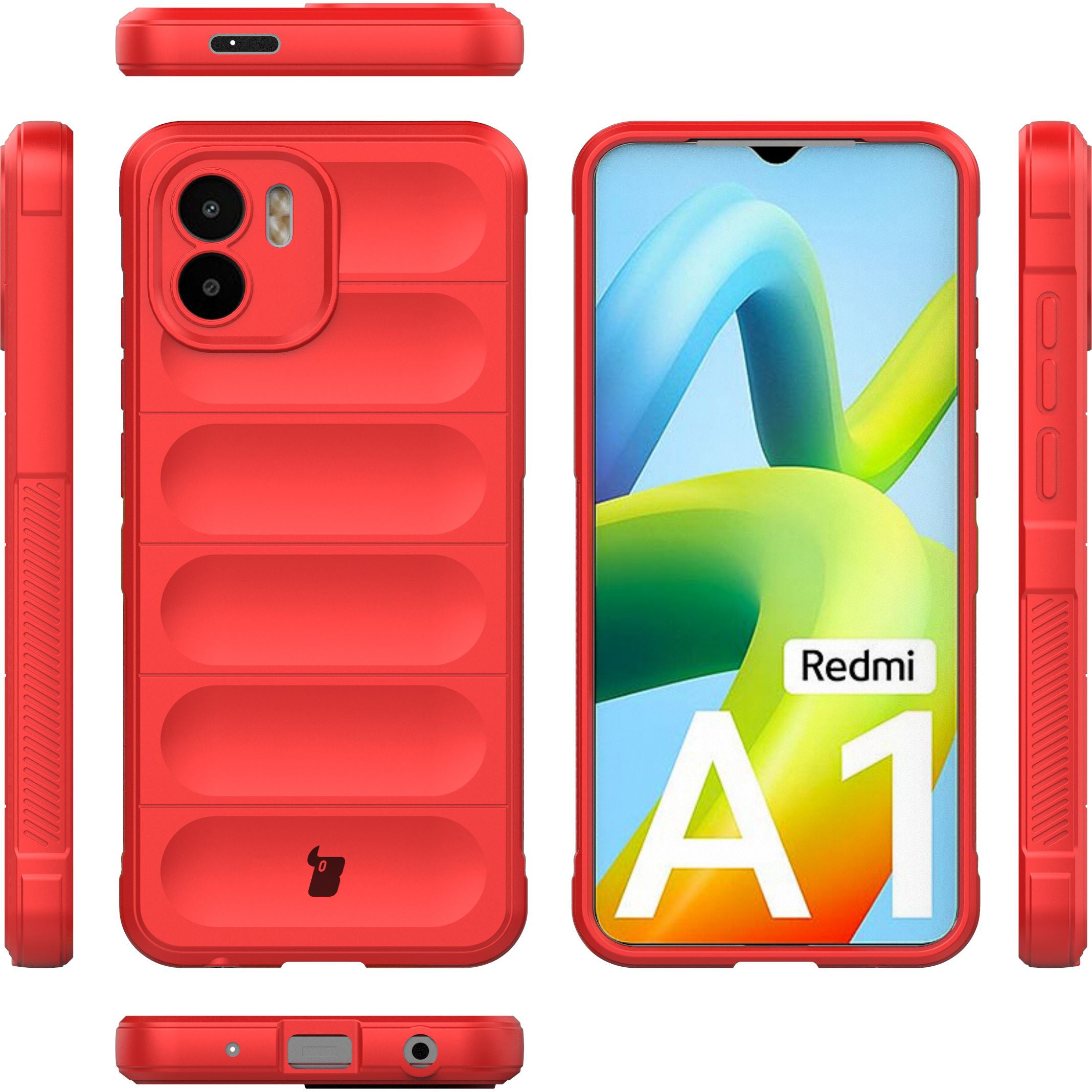 Robuste Handyhülle für Xiaomi Redmi A1, Bizon Case Tur, Rot