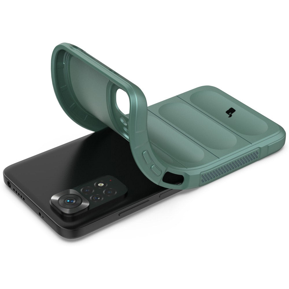 Robuste Handyhülle für Xiaomi Redmi Note 11 / 11S 4G, Bizon Case Tur, Dunkelgrün