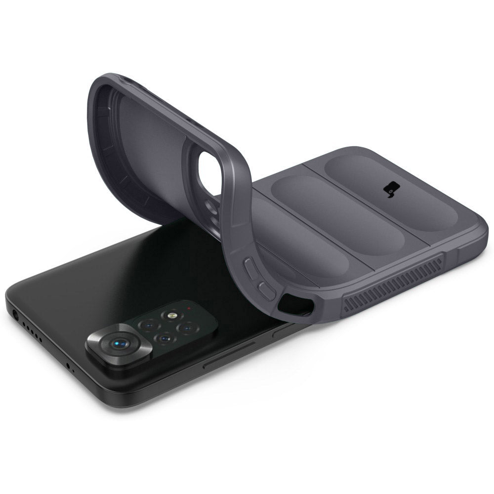 Robuste Handyhülle für Xiaomi Redmi Note 11 / 11S 4G, Bizon Case Tur, Grau