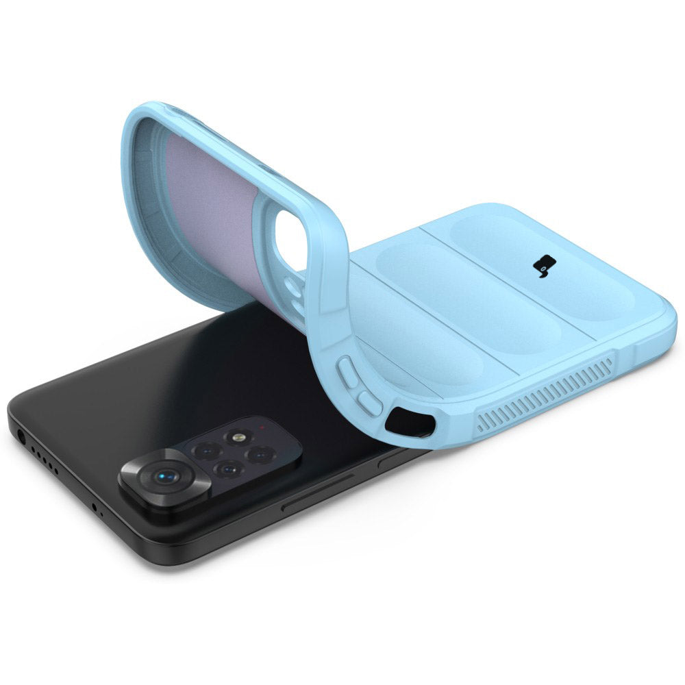 Robuste Handyhülle für Xiaomi Redmi Note 11 / 11S 4G, Bizon Case Tur, Hellblau