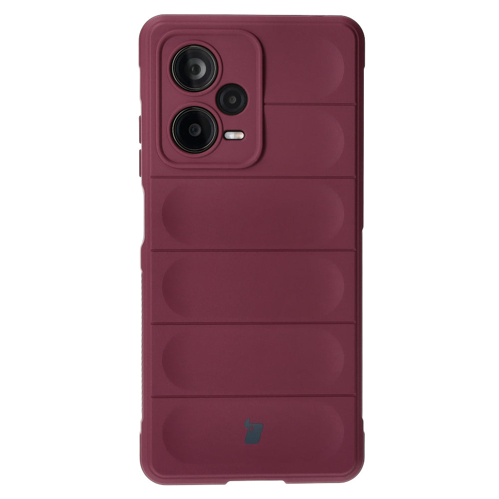 Robuste Handyhülle für Xiaomi Redmi Note 12 Pro+ 5G, Bizon Case Tur, Burgunderrot