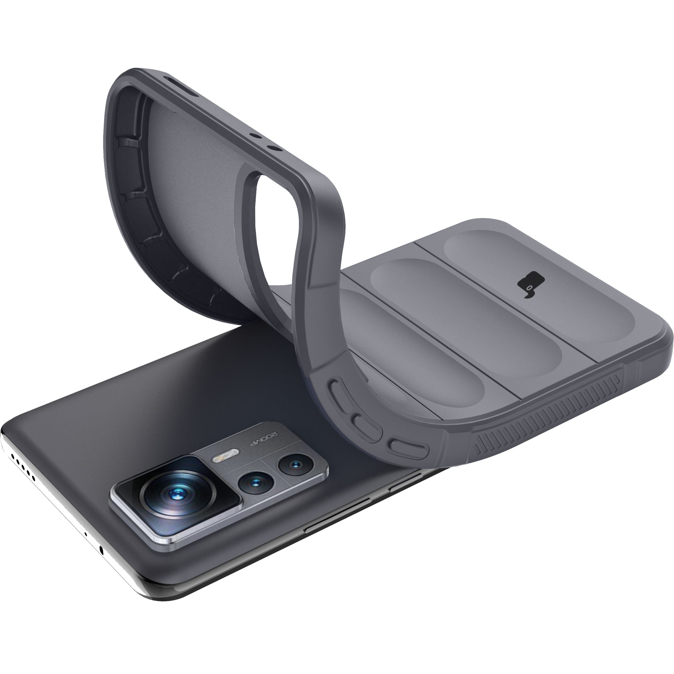 Robuste Handyhülle für Xiaomi 12T Pro, Bizon Case Tur, Grau