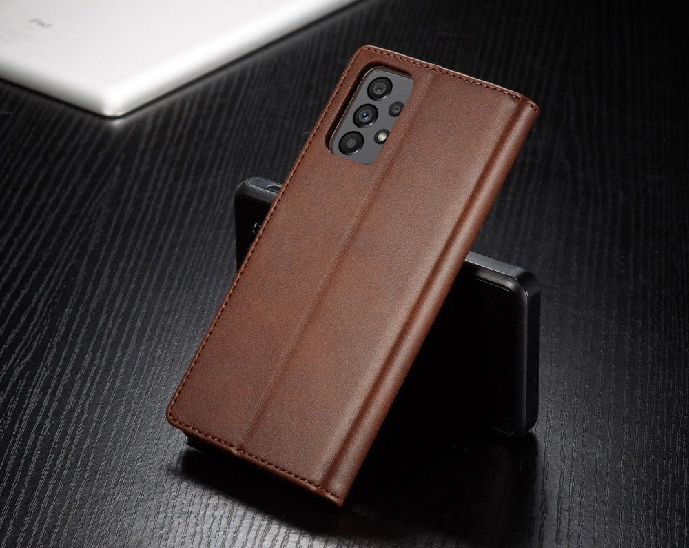 Schutzhülle Bizon Case Wallet für Galaxy A73 5G, Braun