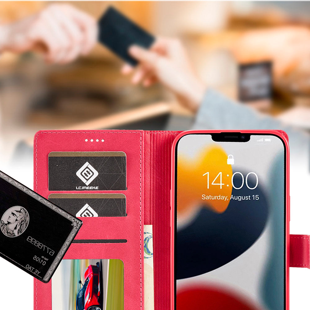 Schutzhülle Bizon Case Wallet für iPhone 13 Pro, Rosa