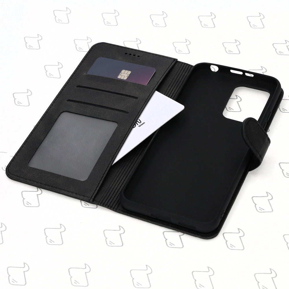 Schutzhülle Bizon Case Wallet für Xiaomi Poco X4 GT, Schwarz