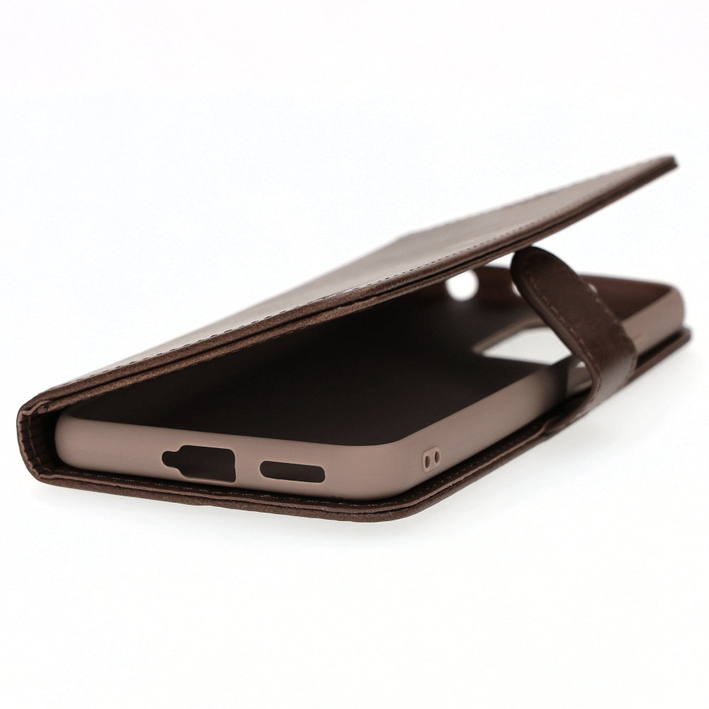 Schutzhülle Bizon Case Wallet für Xiaomi Poco X4 GT, Dunkelbraun