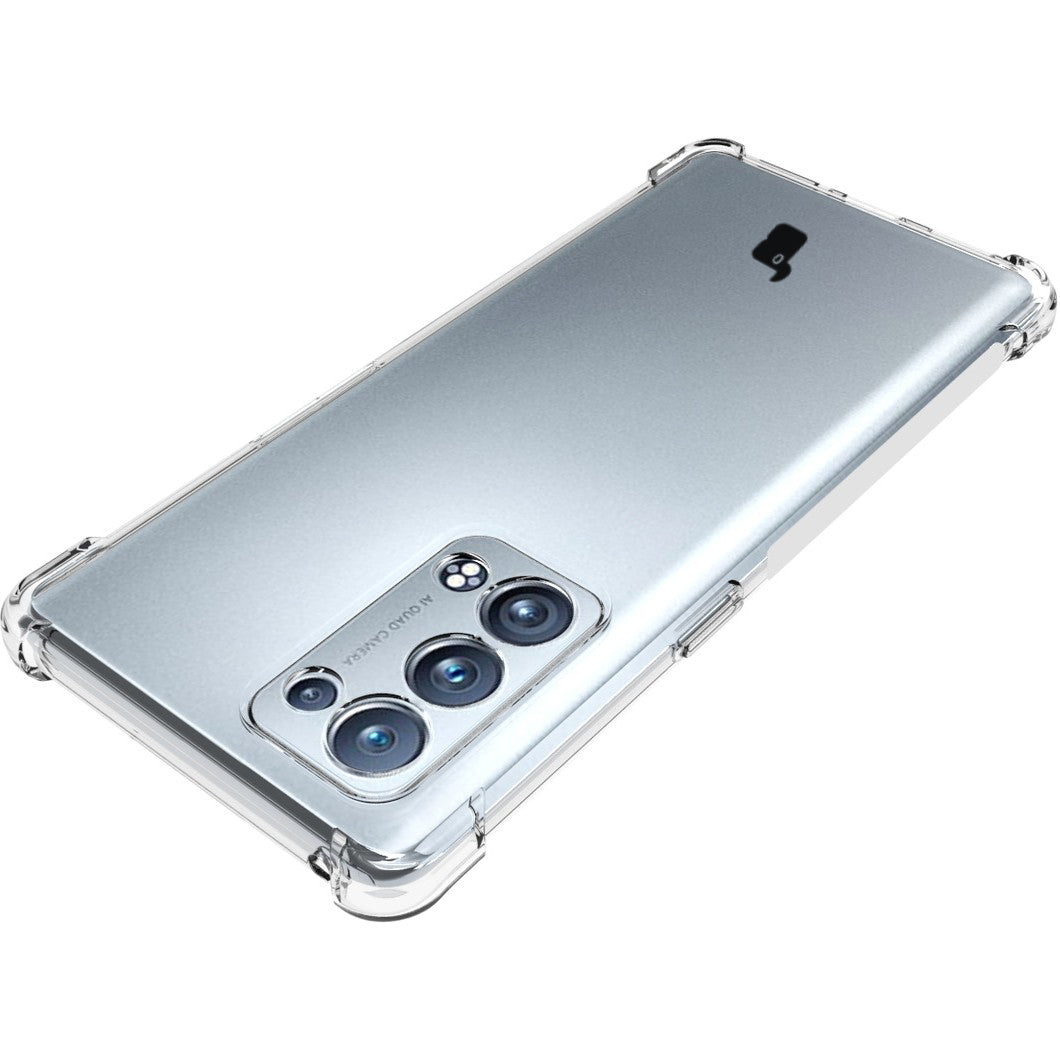 Schutzhülle + 2x Folie Bizon Case Clear Pack für Oppo Reno 6 Pro 5G, Transparent