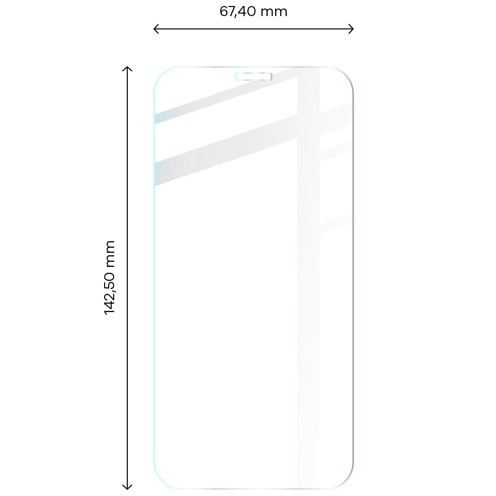Gehärtetes Glas für iPhone 12 Pro / 12, Bizon Glass Clear