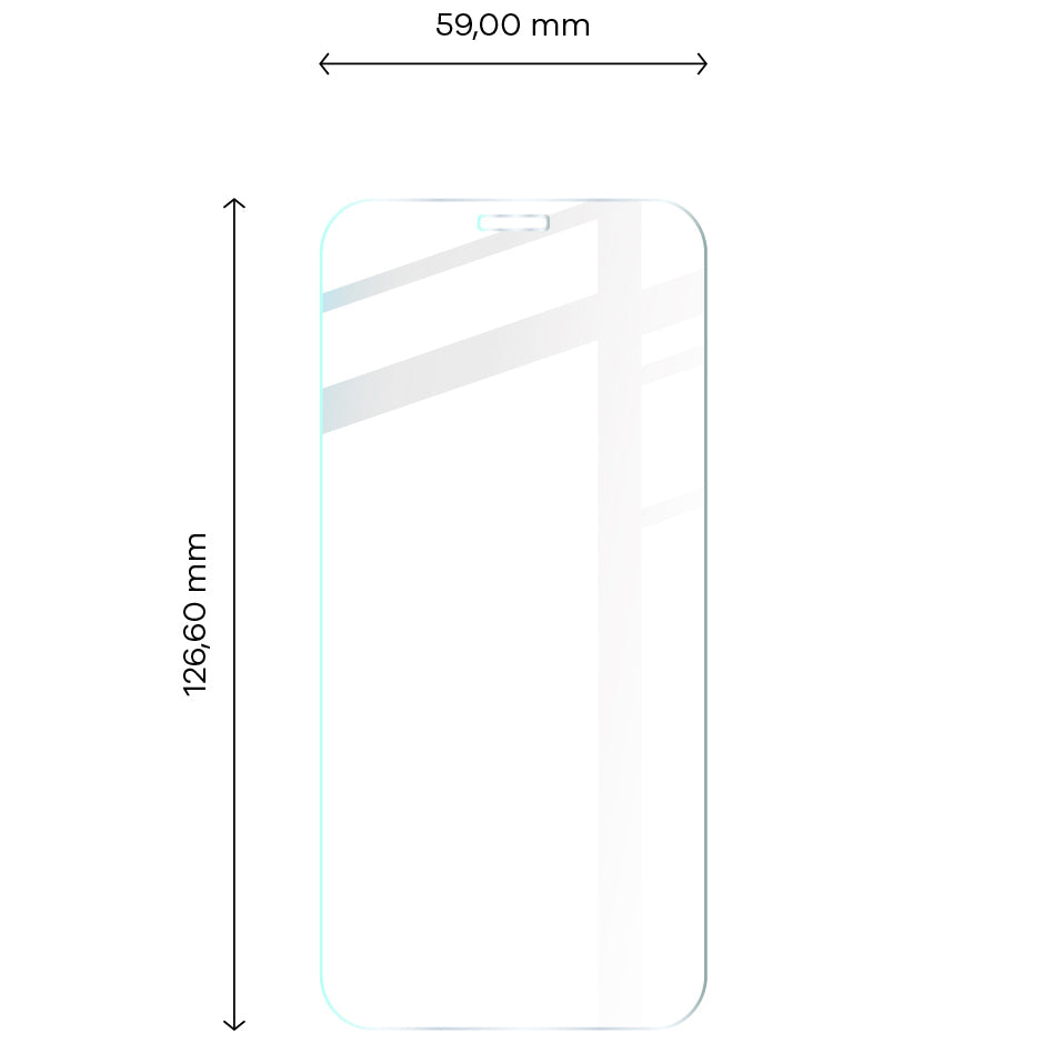 Gehärtetes Glas für iPhone 12 Mini, Bizon Glass Clear