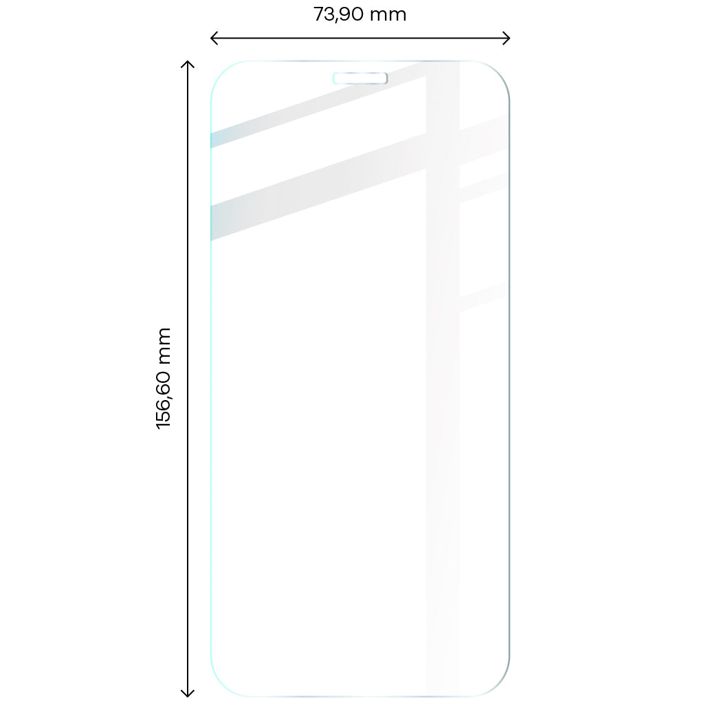 Gehärtetes Glas für iPhone 12 Pro Max, Bizon Glass Clear