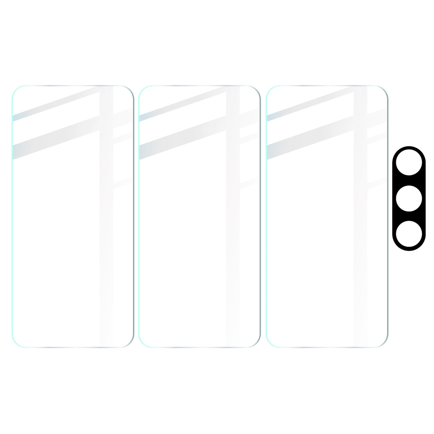 Gehärtetes Glas - 3 Stück + Kameraschutz, Galaxy S23, Bizon Glass Clear 2 Pack