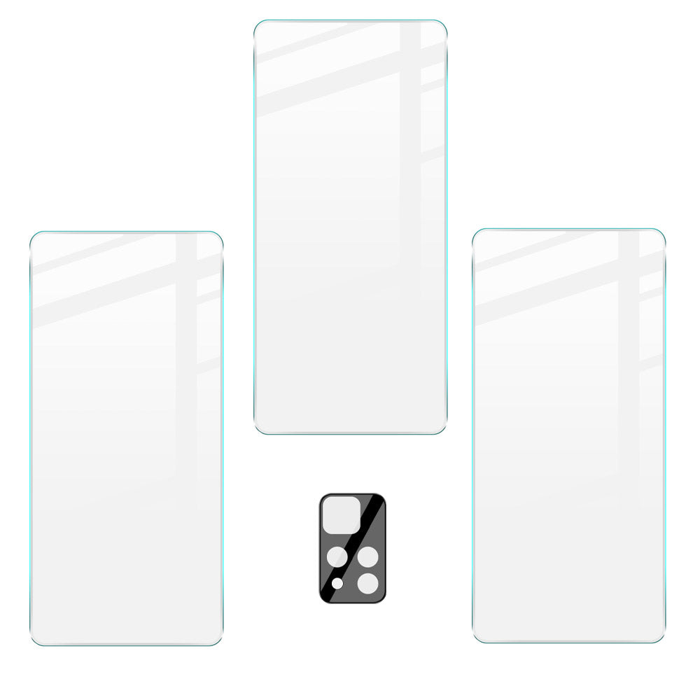 Gehärtetes Glas Bizon Glass Clear - 3 Stück + Kameraschutz, Redmi Note 11 Pro+ 5G
