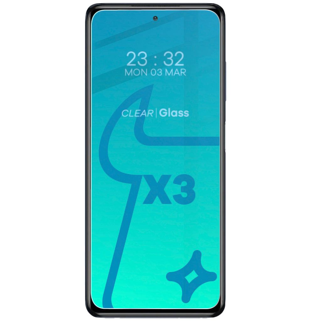 Gehärtetes Glas Bizon Glass Clear - 3 Stück + Kameraschutz für Xiaomi Poco X3/ NFC/ Pro
