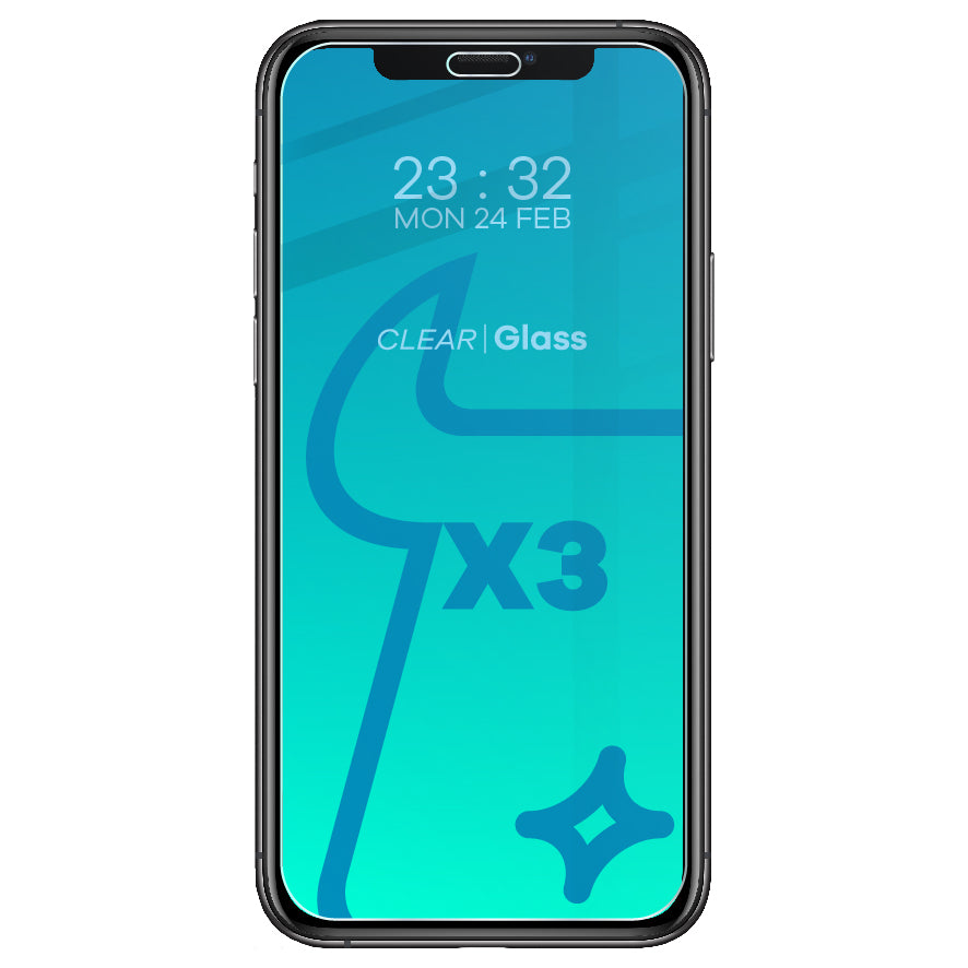 Gehärtetes Glas Bizon Glass Clear - 3 Stück + Kameraschutz für iPhone 11 Pro