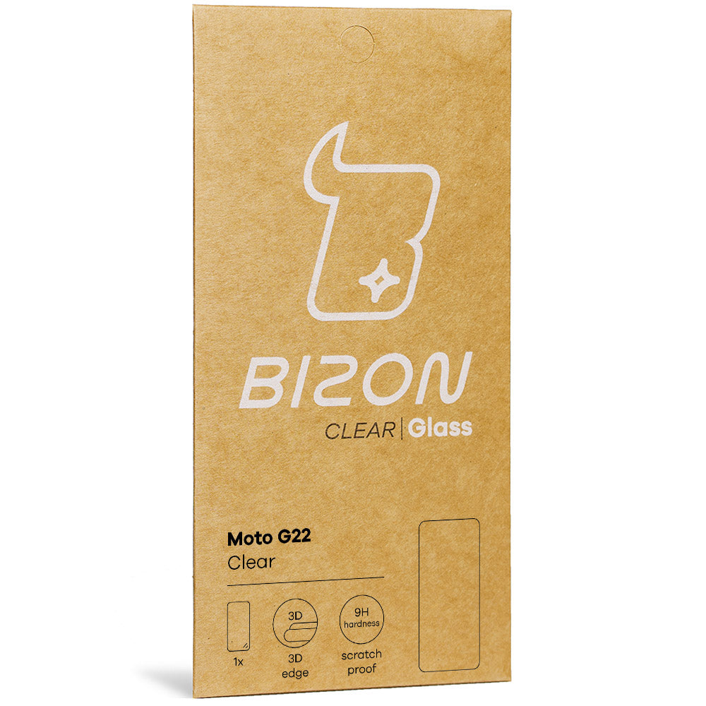 Gehärtetes Glas Bizon Glass Clear für Moto G22