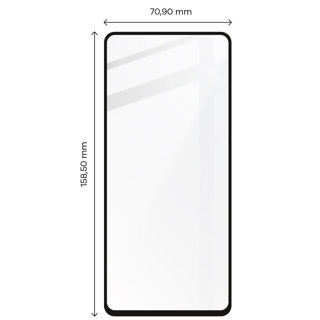 Gehärtetes Glas Bizon Glass Edge für Redmi Note 10 Pro, schwarzer Rahmen