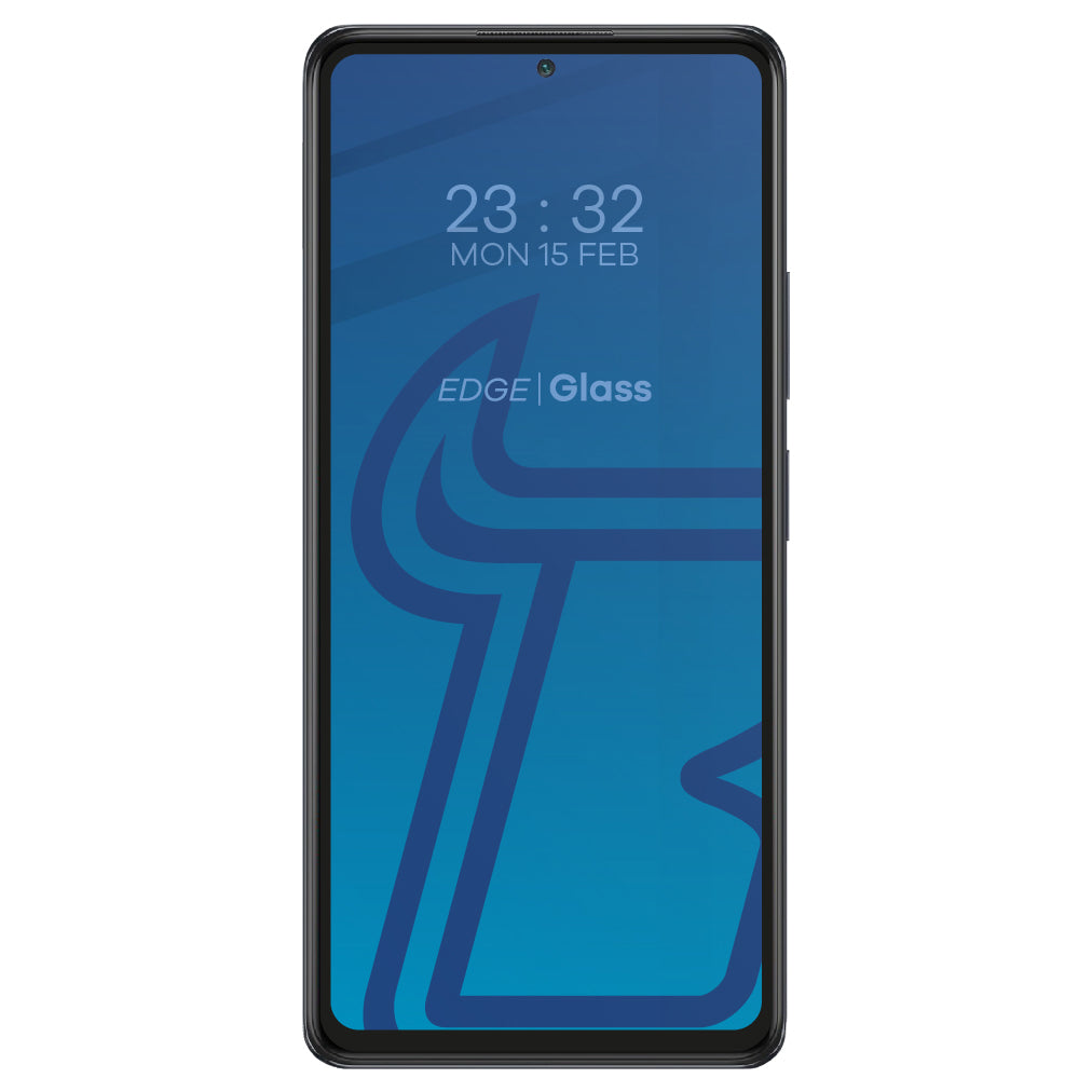 Gehärtetes Glas Bizon Glass Edge für Redmi Note 10 Pro, schwarzer Rahmen