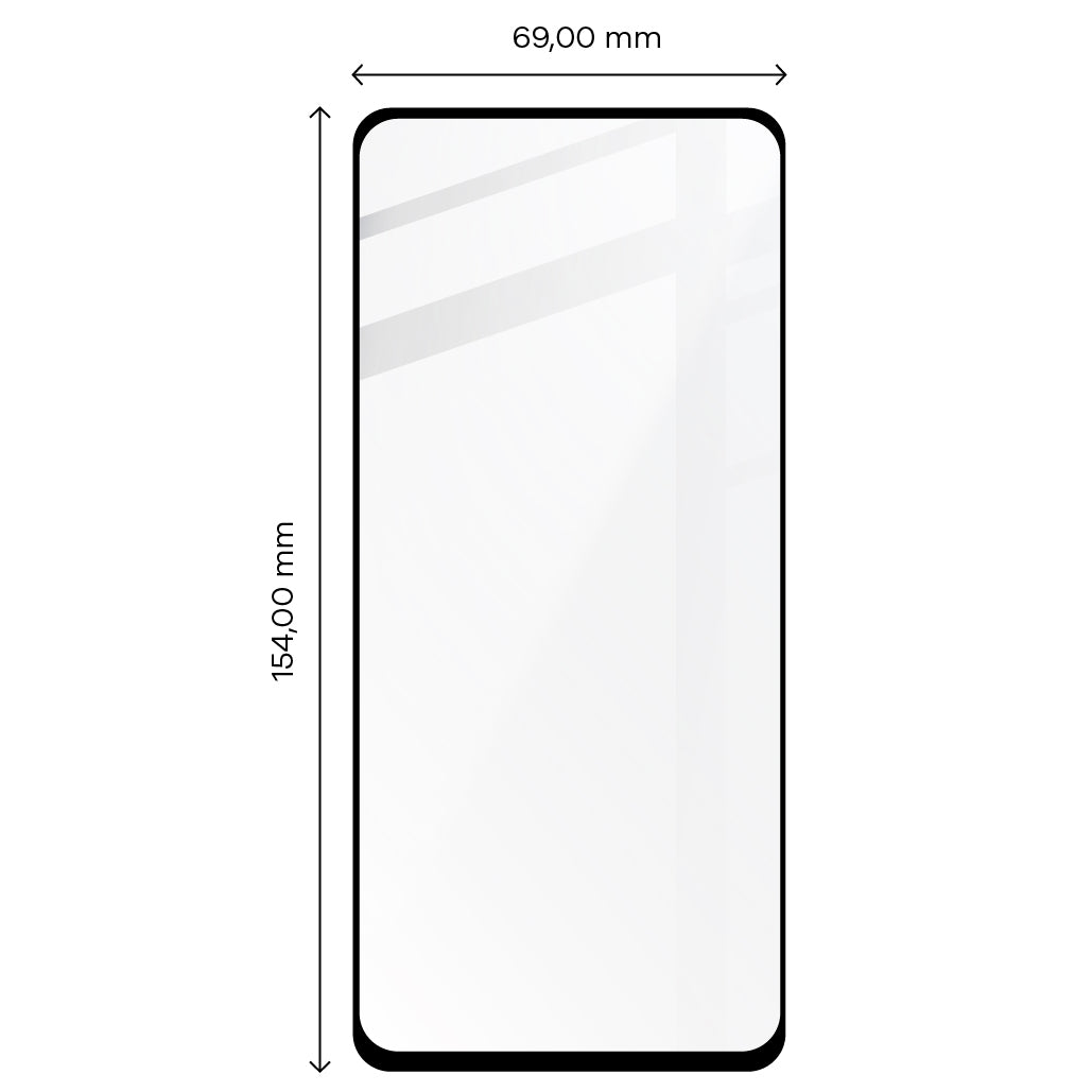 Gehärtetes Glas Bizon Glass Edge für Galaxy S20 FE, schwarzer Rahmen