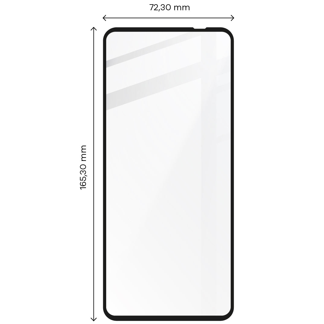 Gehärtetes Glas Bizon Glass Edge für Moto G51 5G, Schwarz