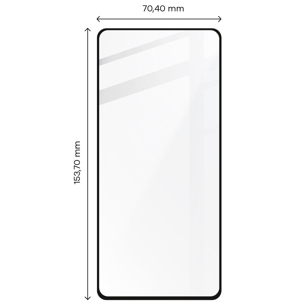 Gehärtetes Glas Bizon Glass Edge für Xiaomi Mi 11 Lite / 5G / 5G NE, Schwarz