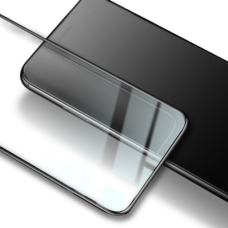 Gehärtetes Glas Bizon Glass Edge - 2 Stück + Kameraschutz für Galaxy A13 4G, Schwarz