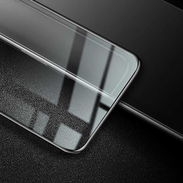 Gehärtetes Glas Bizon Glass Edge - 2 Stück + Kameraschutz, Galaxy M53 5G, Schwarz