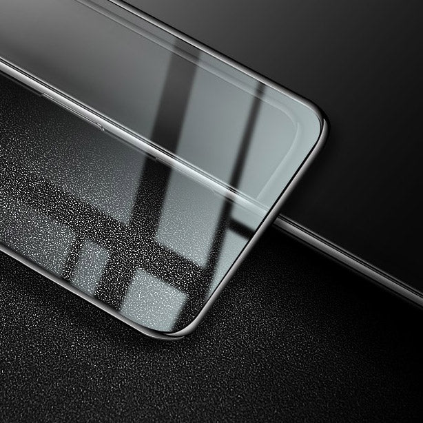 Gehärtetes Glas Bizon Glass Edge - 2 Stück + Kameraschutz für Motorola Moto G22, Schwarz