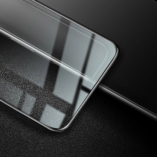 Gehärtetes Glas Bizon Glass Edge - 2 Stück + Kameraschutz für Galaxy A53, Schwarz