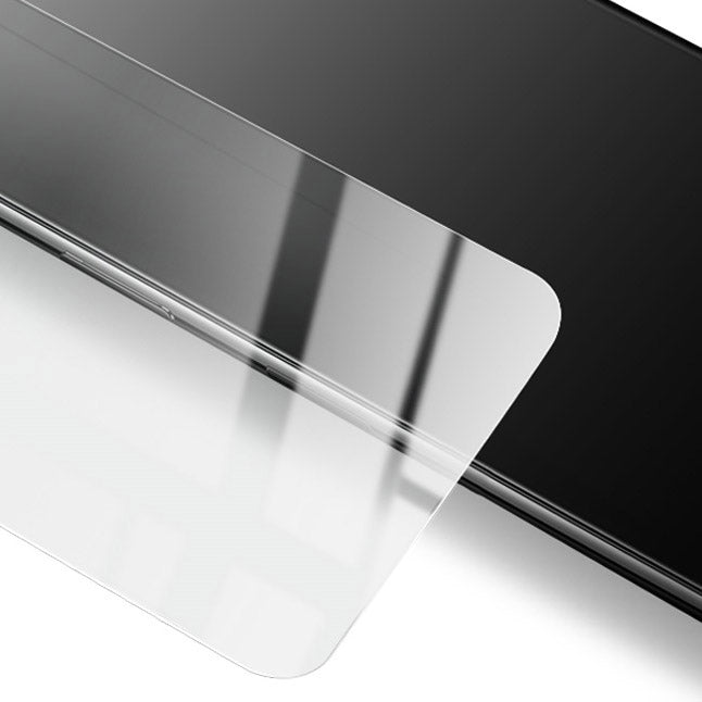 Gehärtetes Glas Bizon Glass Edge - 2 Stück + Kameraschutz für Realme C31, Schwarz