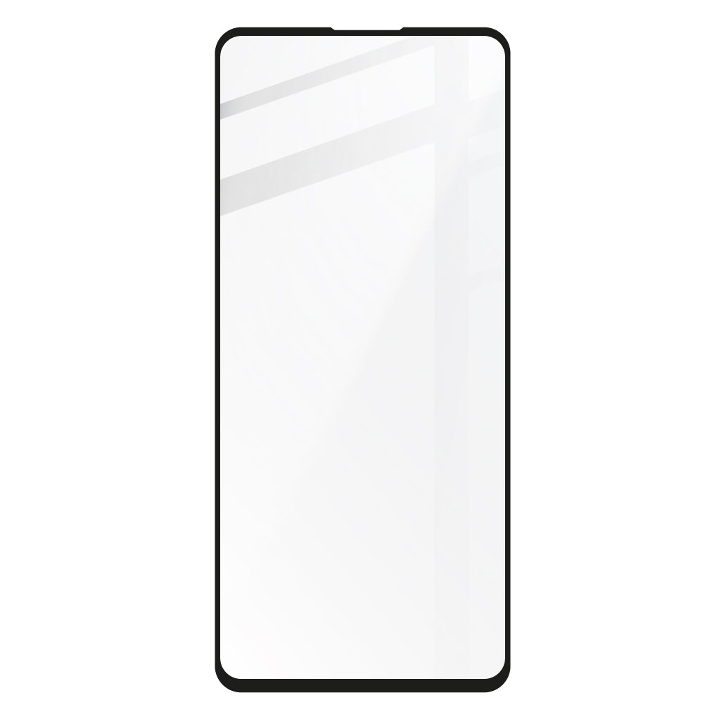 Gehärtetes Glas Bizon Glass Edge - 2 Stück + Kameraschutz für Galaxy A73, Schwarz