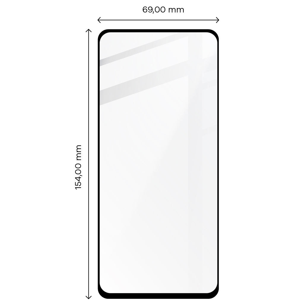 Gehärtetes Glas Bizon Glass Edge - 2 Stück + Kameraschutz, Galaxy S20 FE, schwarzer Rahmen