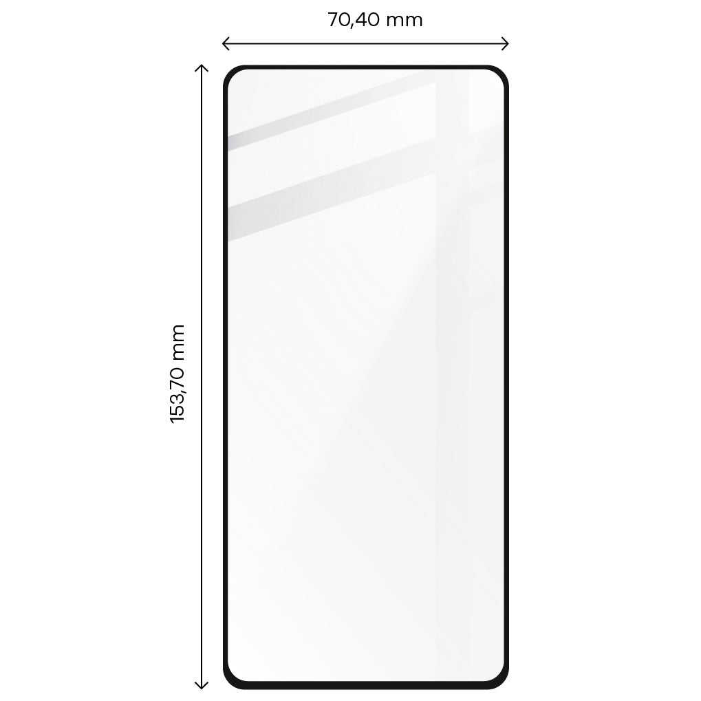 Gehärtetes Glas Bizon Glass Edge - 2 Stück + Kameraschutz für Xiaomi Mi 11 Lite / 5G / 5G NE, Schwarz