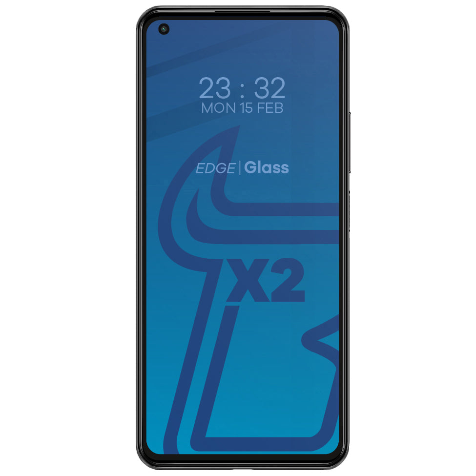 Gehärtetes Glas Bizon Glass Edge - 2 Stück + Kameraschutz für Xiaomi Mi 11 Lite / 5G / 5G NE, Schwarz